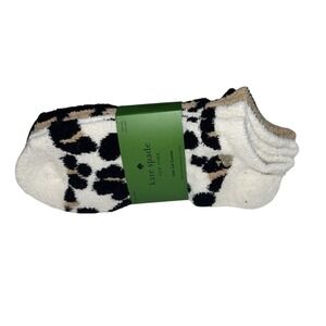 Kate Spade Fuzzy Leopard Low Cut Socks 3-Pair Set – Women's OS – New